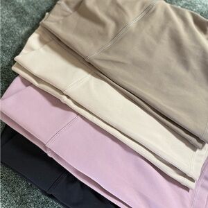 Women's Athletic Shorts - Black, Pink, Tan